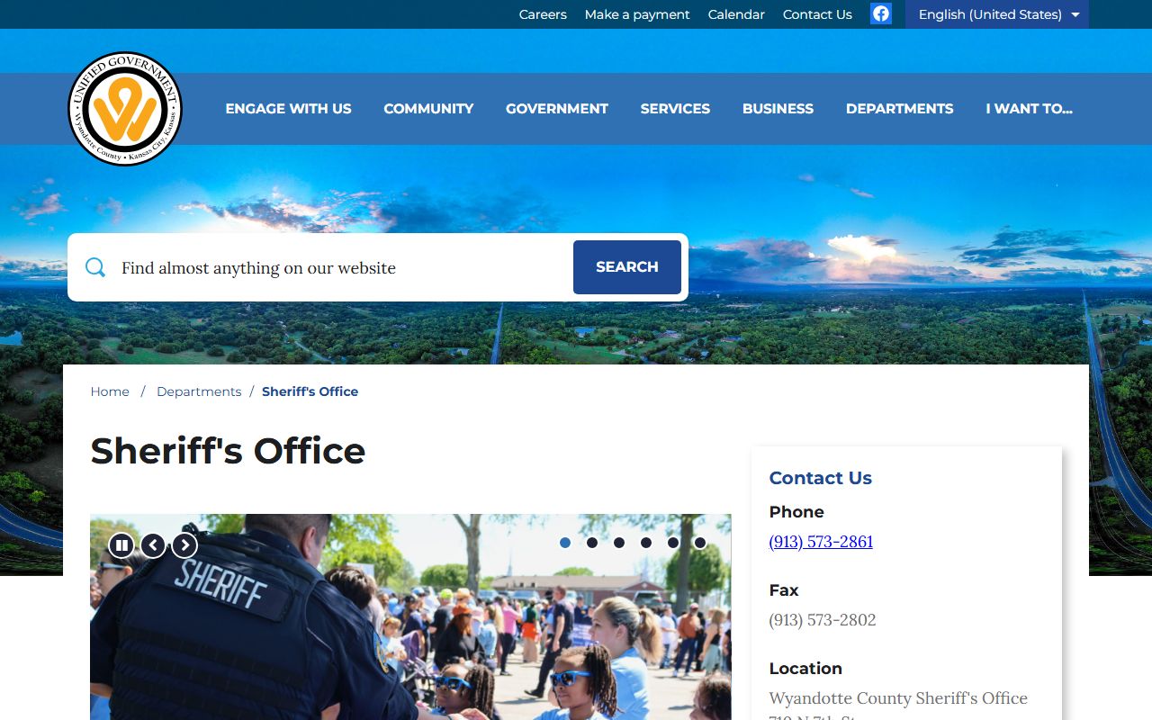 Wyandotte County Detention Center sheriff office information